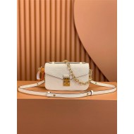 Louis Vuitton POCHETTE MÉTIS Metis EAST WEST Handbag in Monogram Empreinte Leather (M22942) - White: S-lock, 21.5x13.5x6cm