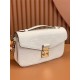 Louis Vuitton POCHETTE MÉTIS Metis EAST WEST Handbag in Monogram Empreinte Leather (M22942) - White: S-lock, 21.5x13.5x6cm