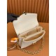 Louis Vuitton POCHETTE MÉTIS Metis EAST WEST Handbag in Monogram Empreinte Leather (M22942) - White: S-lock, 21.5x13.5x6cm