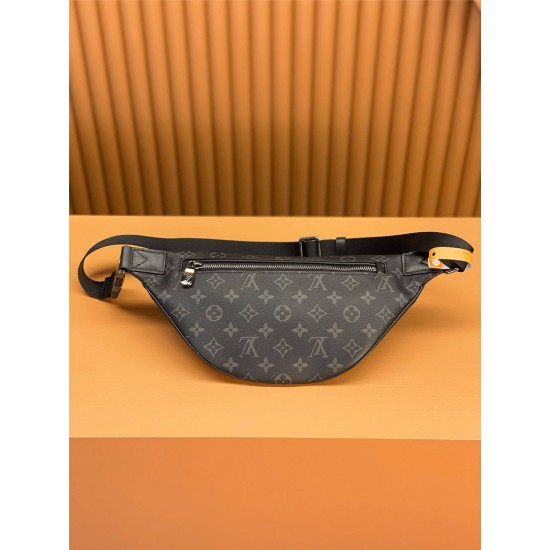 Louis Vuitton DISCOVERY Small Waist Bag (M46035) in Monogram Eclipse Black: 44x15x9cm