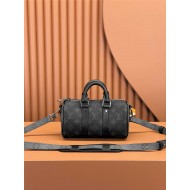 Louis Vuitton Keepall XS Handbag (M45947): For women, Monogram Eclipse Black, 22x12x9cm