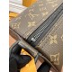 Louis Vuitton Soft Polochon Handbag (M46691): Monogram Eclipse Black, Monogram Macassar Canvas, Bright Leather, Size - 33x17x17 cm (Length x Height x Width)