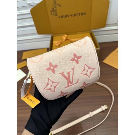 Louis Vuitton MINI BUMBAG Handbag (M82347) - Pink: Gradient Series, Monogram Empreinte Leather, Monogram Embossing, Size - 17x12x9.5cm