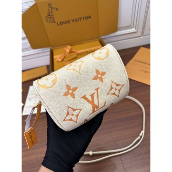 Louis Vuitton MINI BUMBAG Handbag (M82208) - Yellow: Gradient Series, Monogram Empreinte Leather, Monogram Embossing, Size - 17x12x9.5cm