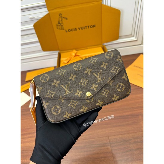 Louis Vuitton Pochette FÉLICIE Felicie Handbag (M61276/M81896) - Monogram: Size - 21x12x3cm