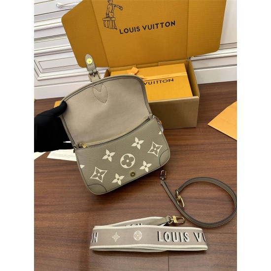 Louis Vuitton Diane Elephant Grey Print Handbag (M46583): Size - 23x16x8.5cm