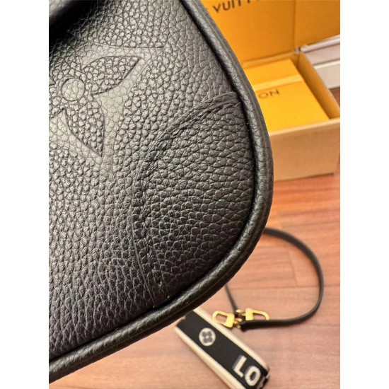 Louis Vuitton DIANE Handbag (M46386) - Black: Classic Monogram Empreinte Embossed Leather, Size - 23x16x8.5cm