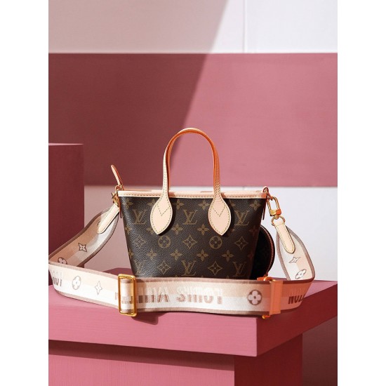 Louis Vuitton Neverfull BB New Handbag (M46705): With new wide shoulder strap, Size - 24x9x14cm