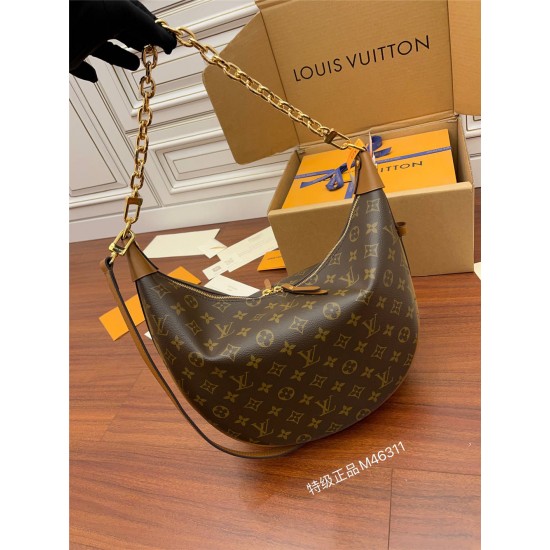 Louis Vuitton MATEL Fashion Show Moon Mother Bag (M46311): Latest 2022 Fashion Show, Classic Monogram with Yellow Flowers, Size - 38x30x10cm