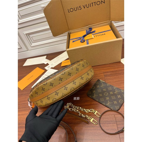 Louis Vuitton MATEL Fashion Show Moon Mother Bag (M46311): Latest 2022 Fashion Show, Classic Monogram with Yellow Flowers, Size - 38x30x10cm