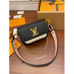 Louis Vuitton LOCKME TENDER Handbag (M58557) - Black: Soft Grained Calfskin, Size - 19x13x8cm