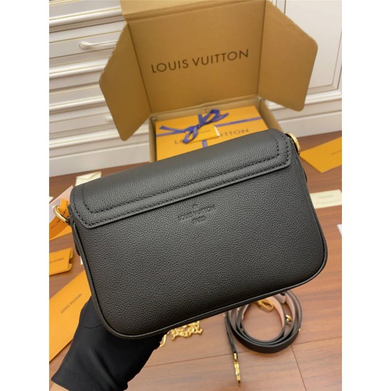 Louis Vuitton LOCKME TENDER Handbag (M58557) - Black: Soft Grained Calfskin, Size - 19x13x8cm