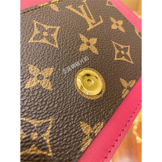 Louis Vuitton M67404 Flore Chain Wallet: Size - 17.5x11.5x3.5cm