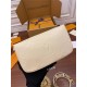 Louis Vuitton M80447 Milky White Multi Pochette Accessoires: Monogram Empreinte Leather, Size - 25x14.5x4.5cm