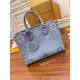 Louis Vuitton ONTHEGO Medium Handbag (M45718) - Blue (By The Pool Capsule Collection): OnTheGo Medium Tote Bag, Size - 35x27x14cm