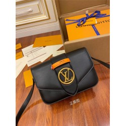 Louis Vuitton M55948 Black LV PONT 9 Handbag made of smooth leather, Size - 23x15x8cm