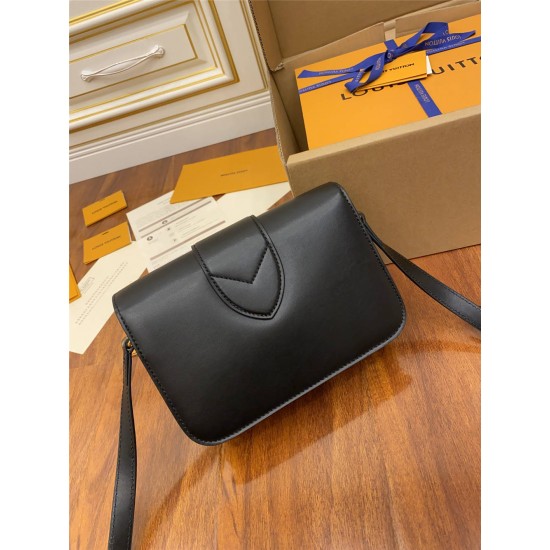 Louis Vuitton M55948 Black LV PONT 9 Handbag made of smooth leather, Size - 23x15x8cm