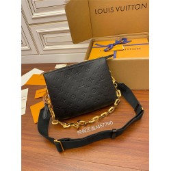 Louis Vuitton M57790 Coussin Small Handbag (Monogram Embossed) - Fluffy Sheepskin: Size - 26x20x12cm