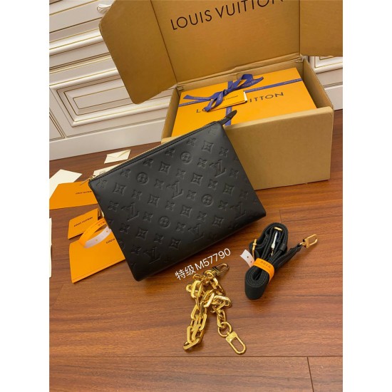 Louis Vuitton M57790 Coussin Small Handbag (Monogram Embossed) - Fluffy Sheepskin: Size - 26x20x12cm