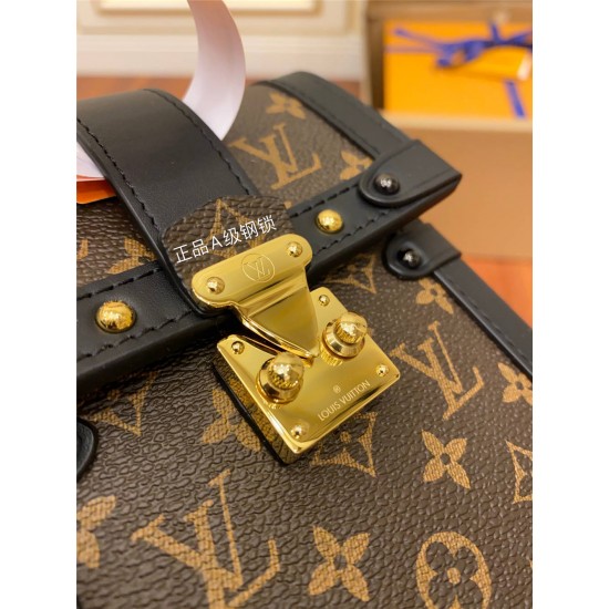 Louis Vuitton M63913 Monogram Trunk Vertical Chain Bag: Monogram Reverse Canvas, Size - 11.0x17.5x3.5cm