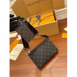 Louis Vuitton M81124 Monogram Eclipse Black Gaston: Size - 22.0x14.5x4.5cm