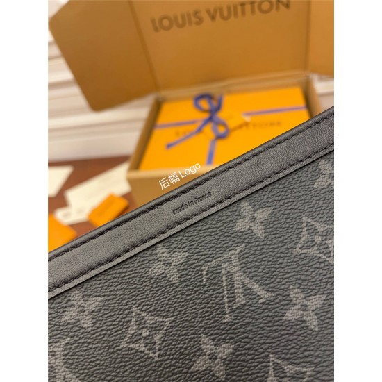 Louis Vuitton M81124 Monogram Eclipse Black Gaston: Size - 22.0x14.5x4.5cm