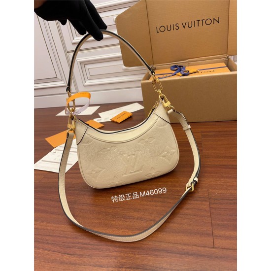 Louis Vuitton BAGATELLE Handbag (M46099) White: Size - 22x14x9cm