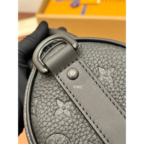 Louis Vuitton M20900 All Leather Keepall Mini Taurillon Monogram: Size - 25x15x11cm