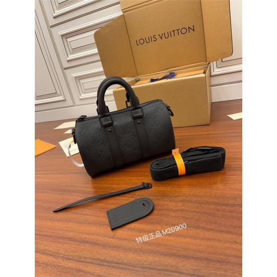 Louis Vuitton M20900 All Leather Keepall Mini Taurillon Monogram: Size - 25x15x11cm