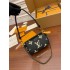 Louis Vuitton M45777 Black Silk Print Embossed Multi Pochette Accessoires: Size - 25x14.5x4.5cm