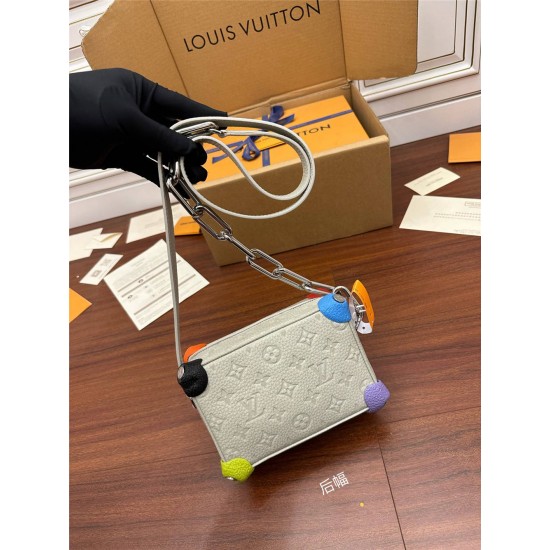 Louis Vuitton MINI SOFT TRUNK Handbag (M81606) Off-White: 2022 Autumn/Winter Collection, inspired by Virgil Abloh, Size - 18.5x13x8cm