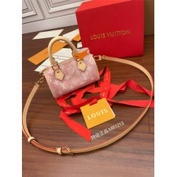 Louis Vuitton NANO SPEEDY Handbag (M81213) Pink: Size - 16x10x7.5cm