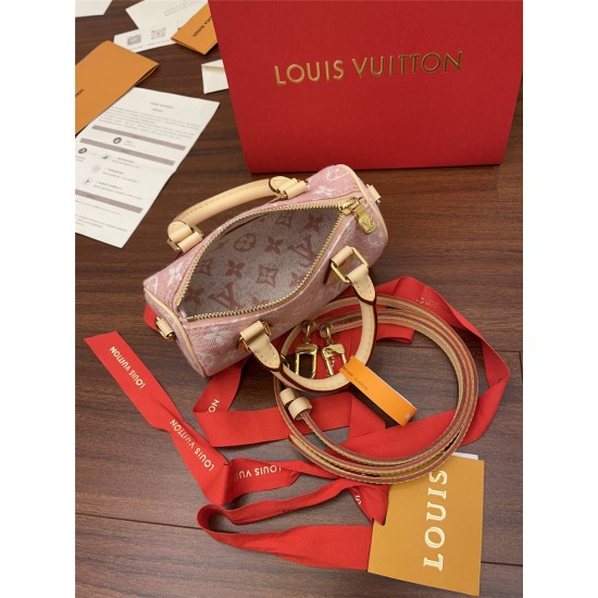 Louis Vuitton NANO SPEEDY Handbag (M81213) Pink: Size - 16x10x7.5cm