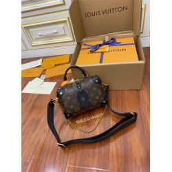 Louis Vuitton Petite Malle Souple Handbag (M45571) Chip Edition: Size - 20x14x7.5cm