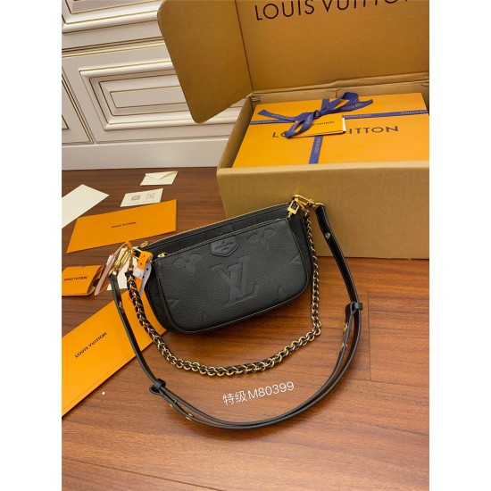 Louis Vuitton M80399 Black Multi Pochette Accessoires: Size - 25x14.5x4.5cm