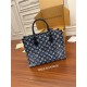 Louis Vuitton ONTHEGO Medium Handbag (M59608) Onthego Monogram Embossed Denim: Size - 31x24x14cm