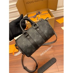 Louis Vuitton Keepall XS Handbag (M45947) Black Monogram: Size - 22x12x9cm