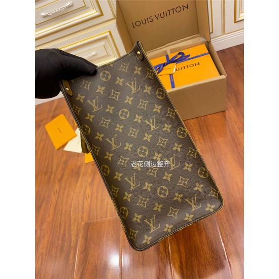 Louis Vuitton M44576 Monogram Long Shoulder Strap for Onthego Handbag: Monogram 41x34x19cm