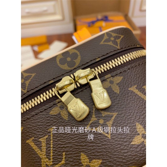 Louis Vuitton M44936 Nice Nano Cosmetic Bag with Monogram: Size - 14x10.2x8.5cm