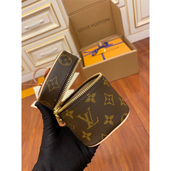 Louis Vuitton M44936 Nice Nano Cosmetic Bag with Monogram: Size - 14x10.2x8.5cm