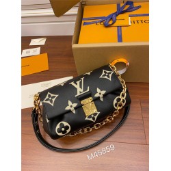 Louis Vuitton M45859 Black Print FAVORITE Handbag, Soft grained leather embossed with oversized Monogram pattern: Size - 24x14x9cm