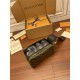 Louis Vuitton DOPP KIT Toiletry Bag (M46253) Green Monogram Macassar Canvas: Size - 28x15x16.5cm