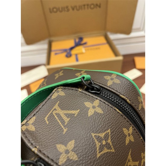 Louis Vuitton DOPP KIT Toiletry Bag (M46253) Green Monogram Macassar Canvas: Size - 28x15x16.5cm