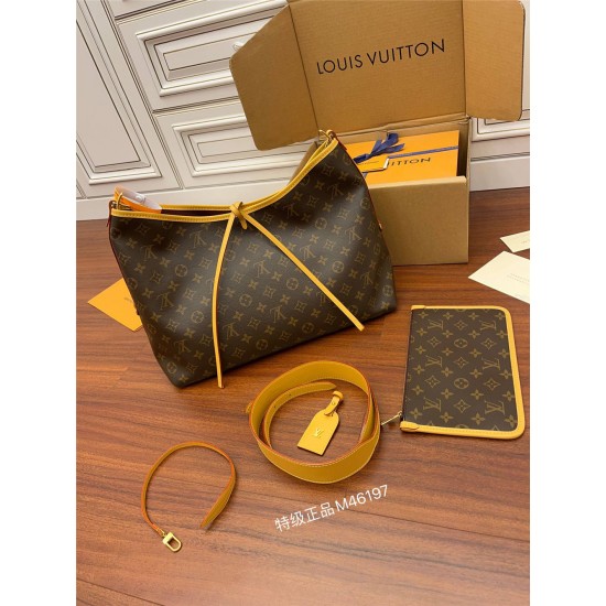 Louis Vuitton CARRYALL Medium Handbag (M46197) Monogram: Size - 39x30x15cm