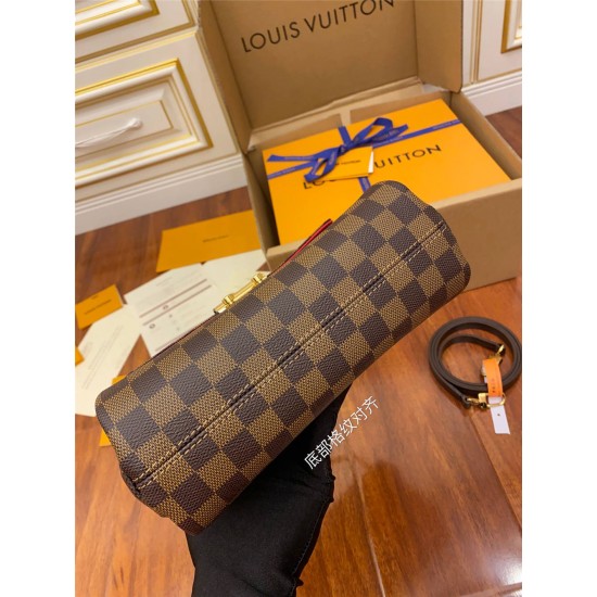 Louis Vuitton M53000 Croisette Handbag Damier Ebène Monogram Coffee Color: Size - 25.0x17.0x9.5cm