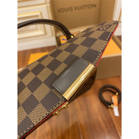 Louis Vuitton M53000 Croisette Handbag Damier Ebène Monogram Coffee Color: Size - 25.0x17.0x9.5cm