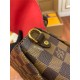 Louis Vuitton M53000 Croisette Handbag Damier Ebène Monogram Coffee Color: Size - 25.0x17.0x9.5cm