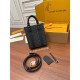 Louis Vuitton M46453 Monogram Eclipse Black Mini Men's Bag Series Sac Plat Small: Size - 19x22x7cm