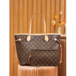 Louis Vuitton M40995 Monogram/Beige NEVERFULL Medium Handbag Monogram: Size - 32x28.5x17cm