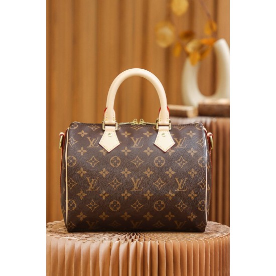 Louis Vuitton SPEEDY 25 Handbag (with Shoulder Strap) (M41113) Monogram: Size - 25x19x15cm